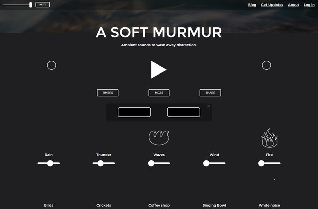 A Soft Murmur:一排音效滑块,想要多少自己推