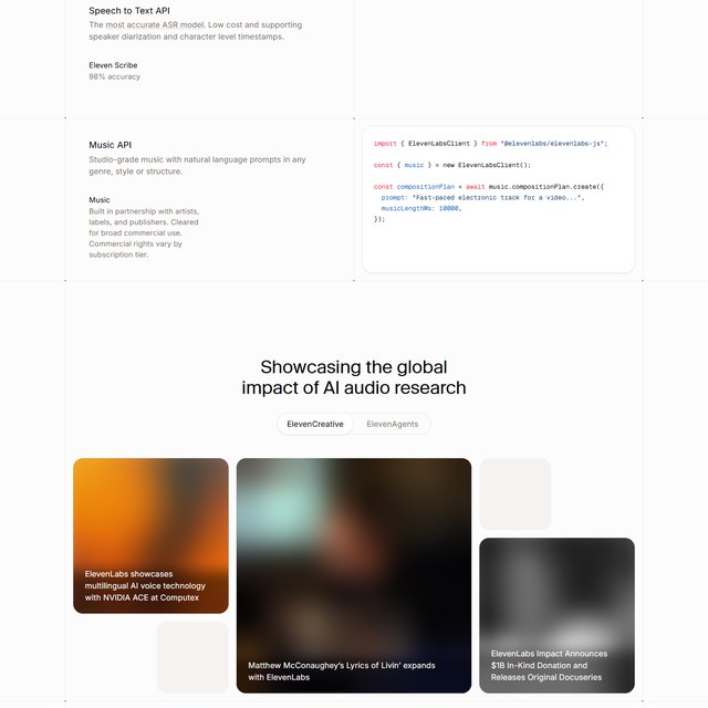 ElevenLabs 的音色库与文本转语音工作台